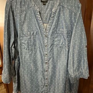 Chambray/Denim Oversized Shirt